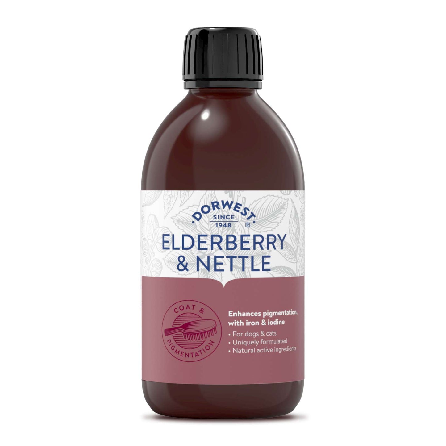 Dorwest Elderberry & Nettle Extract For Dogs And Cats (Improve Skin & Coat Pigmentation)