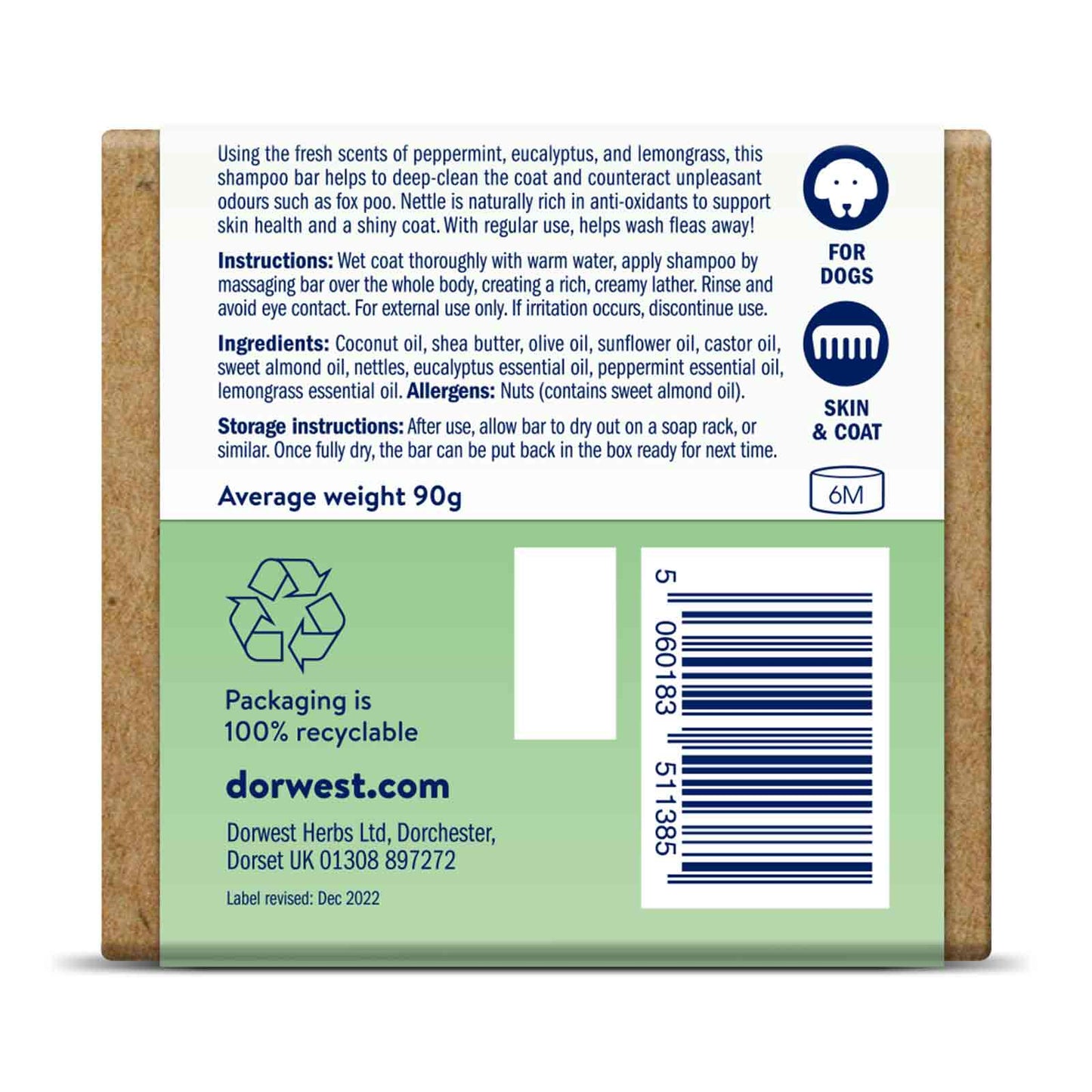Dorwest Fox & Flea Dog Shampoo Bar 90g