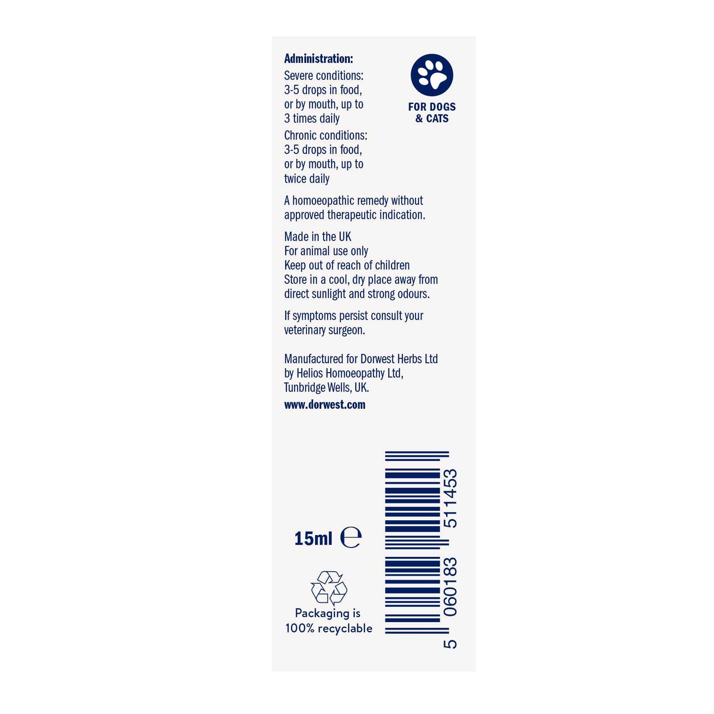 Dorwest Fragaria 3C 15ml Liquid (Remove tartar)