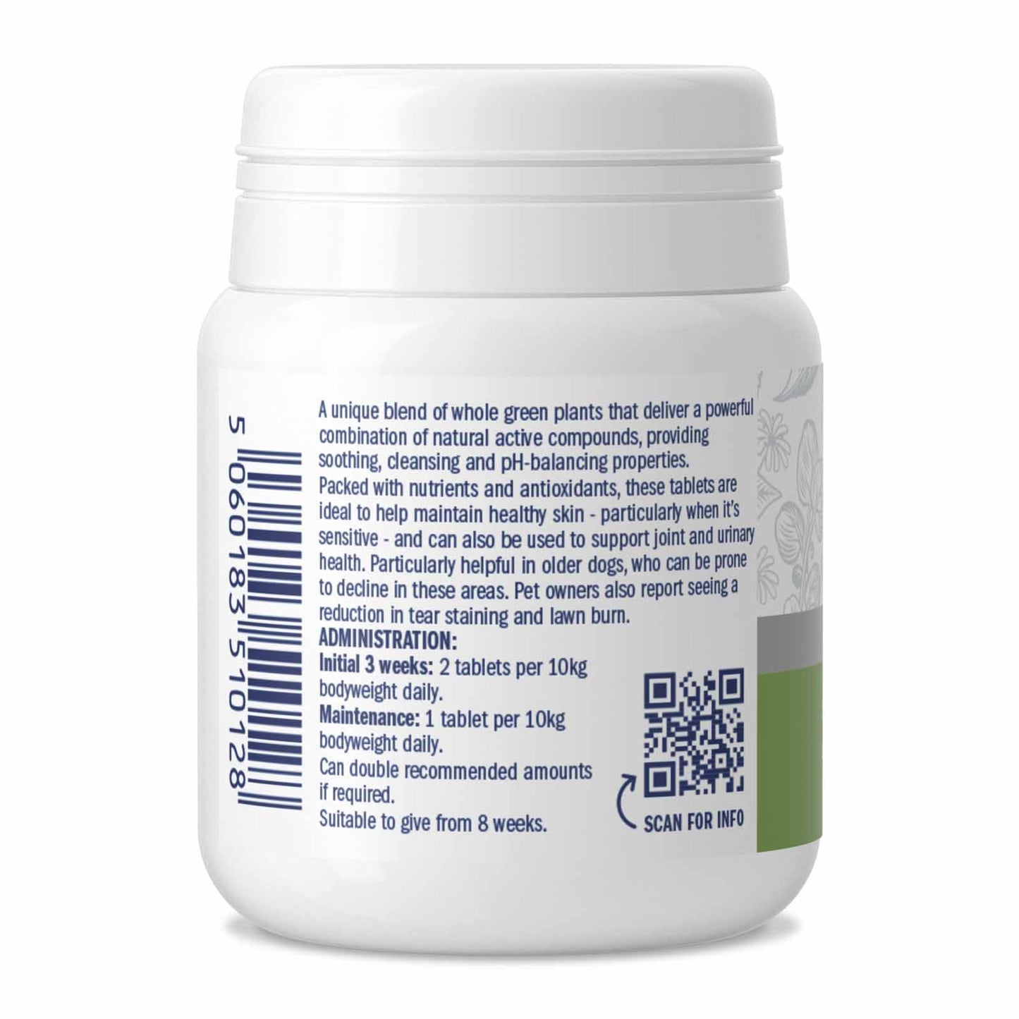 Dorwest Green Releaf Tablets For Dogs And Cats (For Itchy Skin, Joints & Urinary Care)