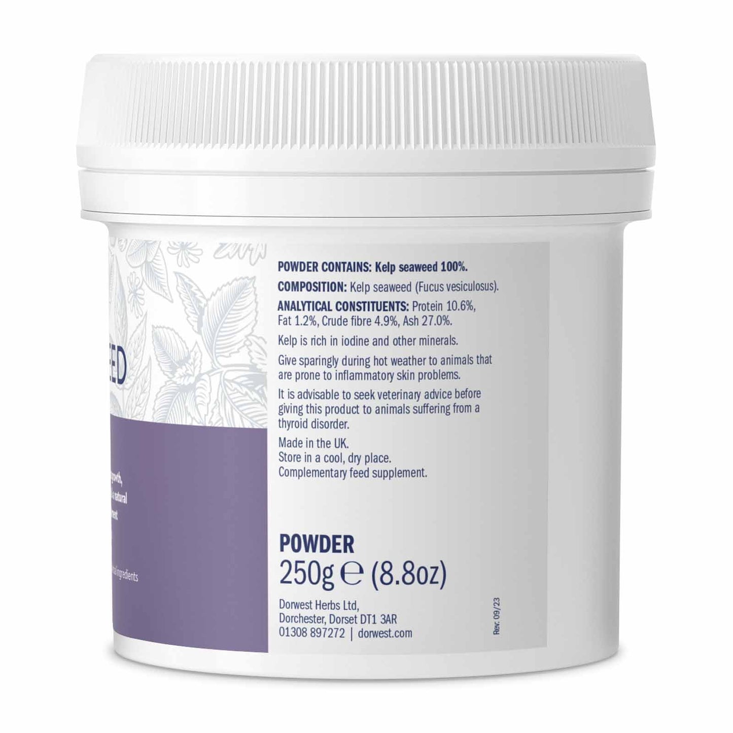 Dorwest Kelp Seaweed Powder For Dogs And Cats (Coat Growth & Pigmentation)