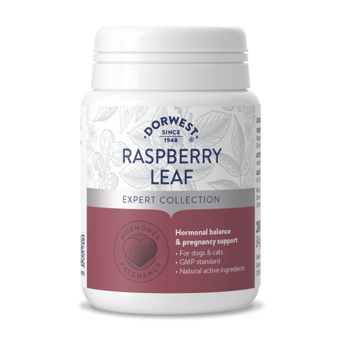 Dorwest Raspberry Leaf Tablets For Dogs And Cats (For Phantom Pregnancy)