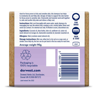 Dorwest Soft & Serene Dog Shampoo Bar 90g