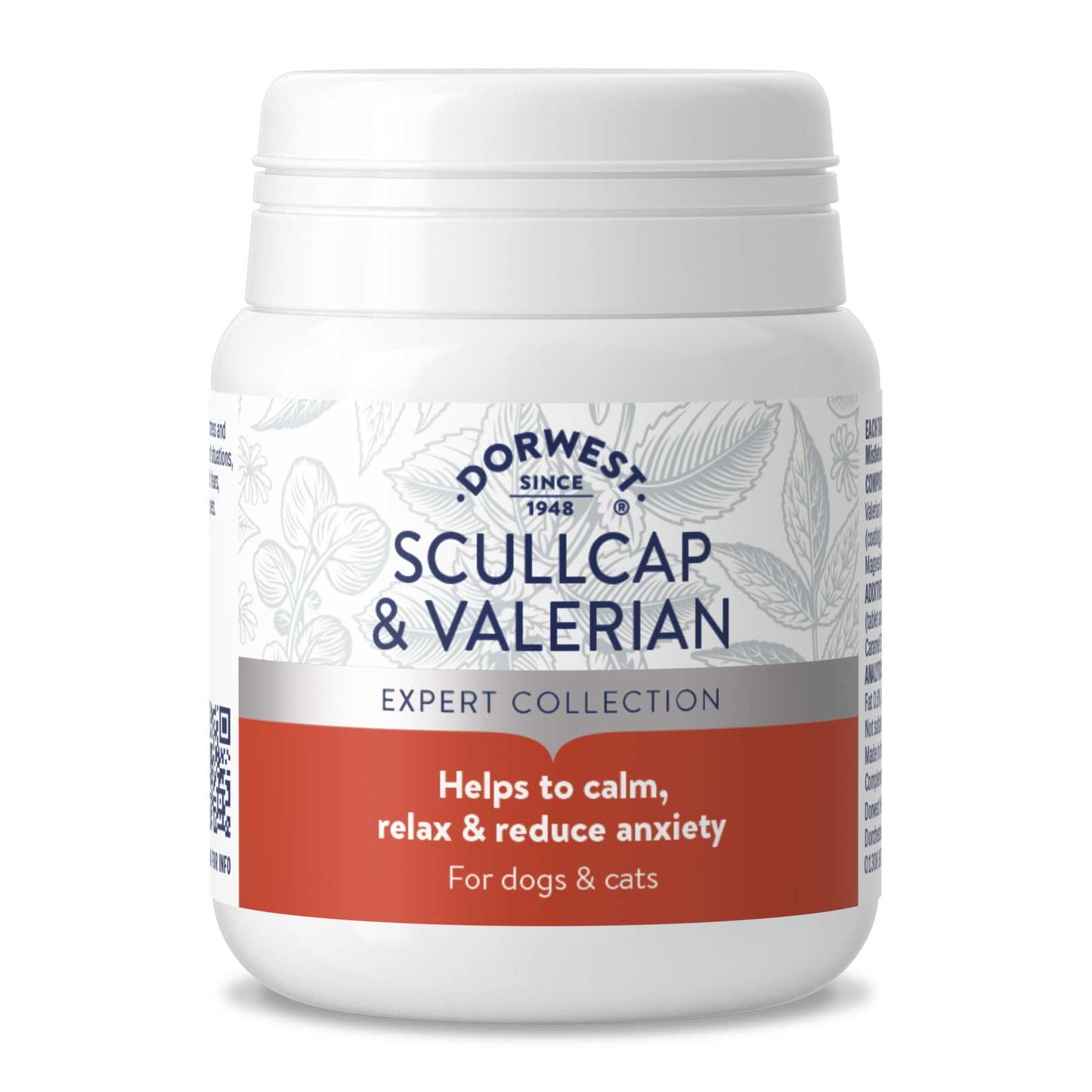 Dorwest Scullcap & Valerian Tablets For Dogs And Cats (For Stress & Anxiety)