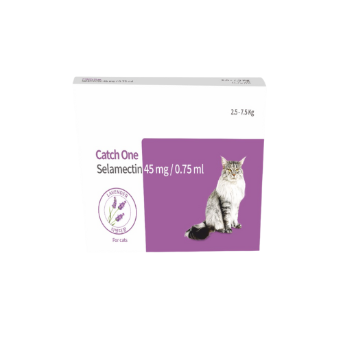 Catch One Selamectin 6% Spot On Flea & Tick Treatment 3 x Pipettes in 1 Carton