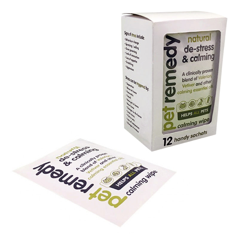 Pet Remedy Calming Wipes pack of 12