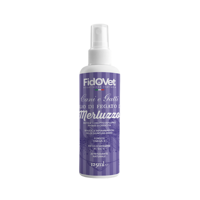 Fidovet Cod Liver Oil 125ml for dogs and cats