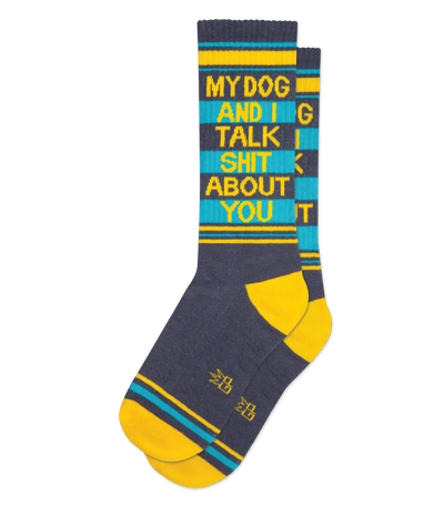 Gumball Poodle My Dog And I Talk Shit About You Gym Crew Socks