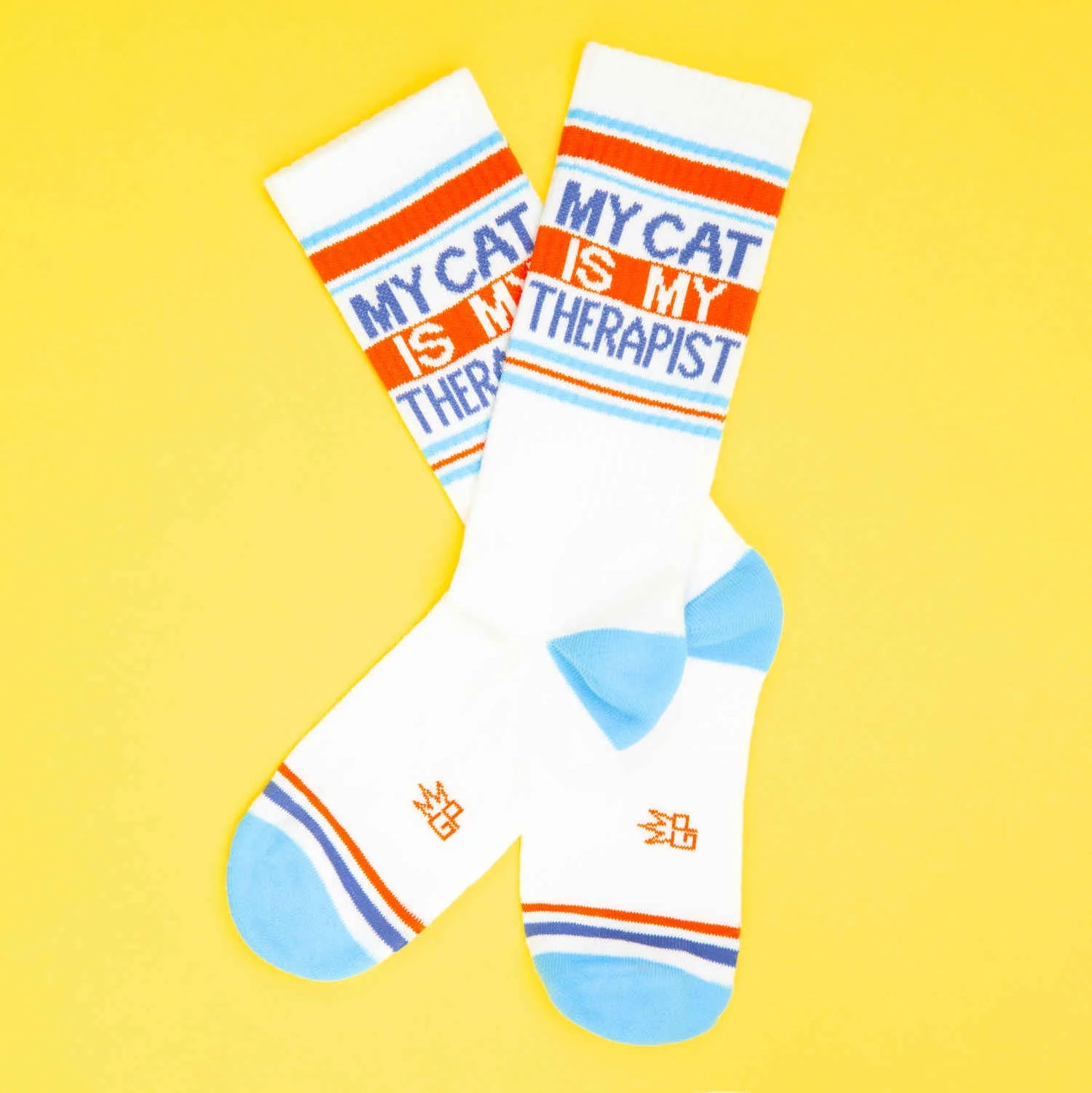 Gumball Poodle My Cat Is My Therapist Gym Crew Socks