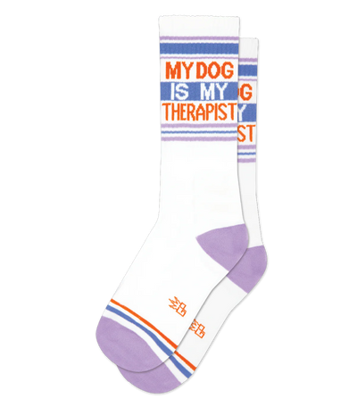 Gumball Poodle My Dog Is My Therapist Gym Crew Socks