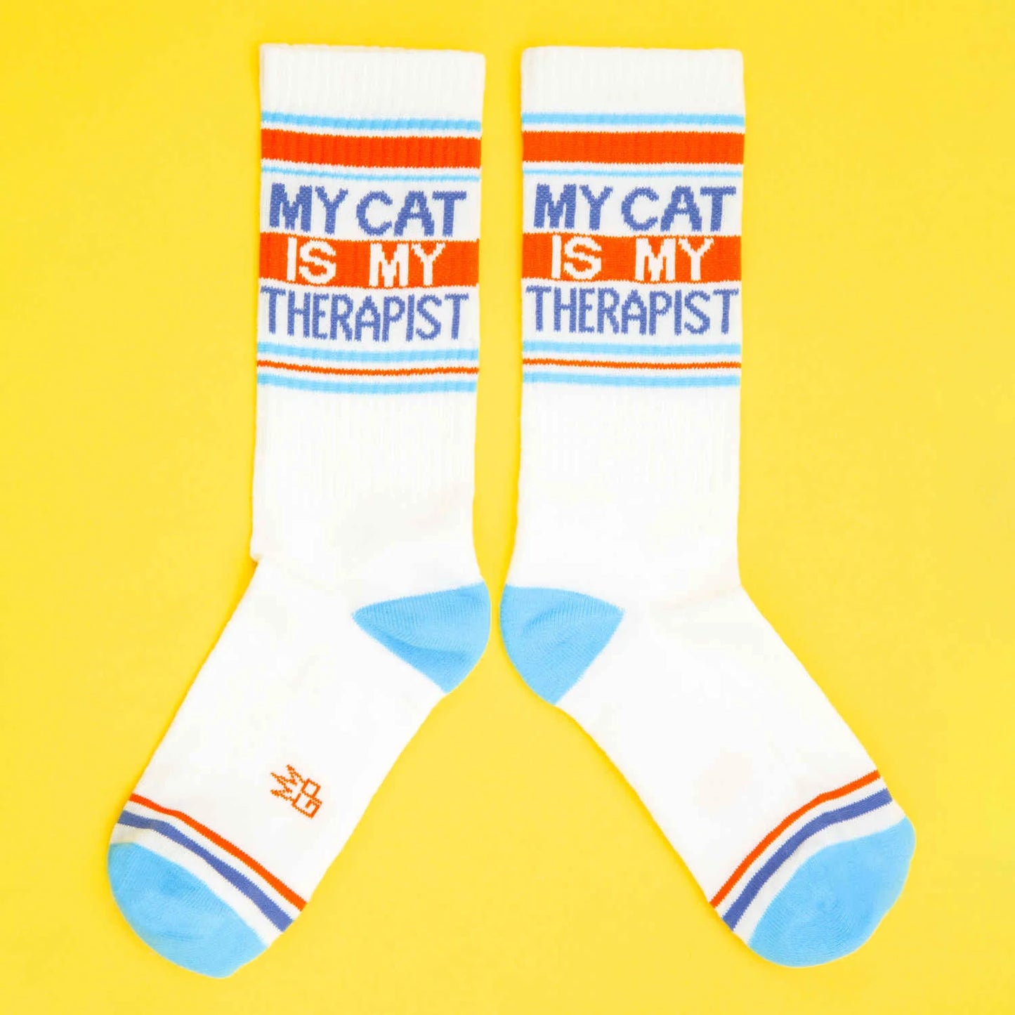 Gumball Poodle My Cat Is My Therapist Gym Crew Socks